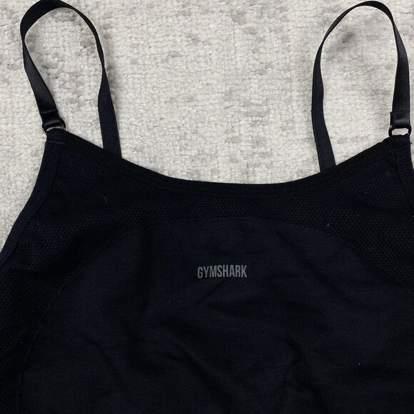 Gymshark Dry Sports Bra Womens Black Activewear Training Gym Workout Size Small - Picture 2 of 4